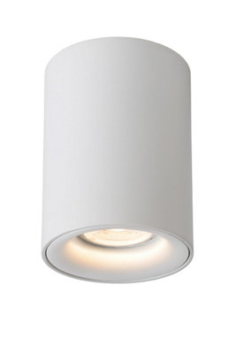 Lucide Bentoo-Led Modern Surface Mounted Ceiling Spotlight 8cm - LED Dim. - GU10 - 1x5W 3000K - White