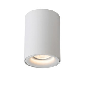 Lucide Bentoo-Led Modern Surface Mounted Ceiling Spotlight 8cm - LED Dim. - GU10 - 1x5W 3000K - White