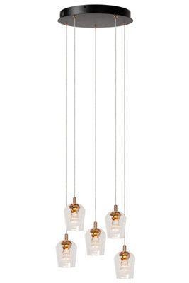 Lucide Berliane Pendant light Diameter 34cm LED Dim. 2700K - With replaceable LED module - Transparent