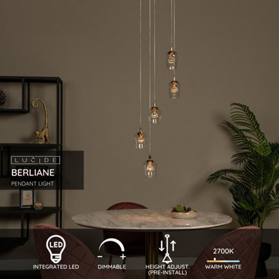 Lucide Berliane Pendant light Diameter 34cm LED Dim. 2700K - With replaceable LED module - Transparent