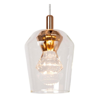 Lucide Berliane Pendant light Diameter 34cm LED Dim. 2700K - With replaceable LED module - Transparent