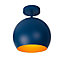 Lucide Bink Modern Flush Ceiling Light 24.5cm- 1xE27 - Blue