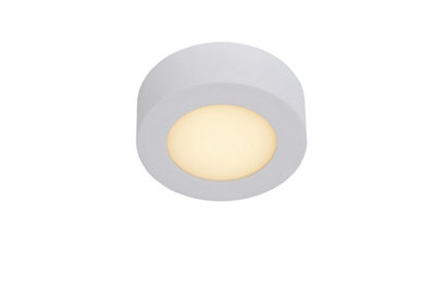 Lucide Brice-Led Modern Flush Ceiling Light Bathroom 11,7cm - LED Dim. - 1x8W 3000K - IP44 - White