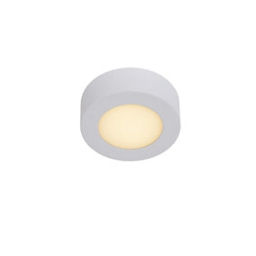 Lucide Brice-Led Modern Flush Ceiling Light Bathroom 11,7cm - LED Dim. - 1x8W 3000K - IP44 - White