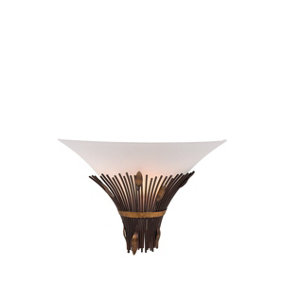 Lucide Canna Classic Wall Light - 1xE14 - Rust Brown