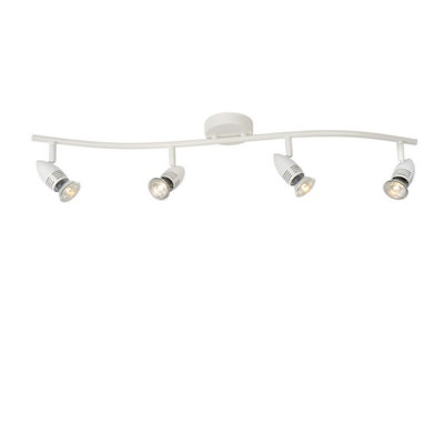 Lucide Caro-Led Modern Ceiling Spotlight Bar - LED - GU10 - 4x5W 2700K - White