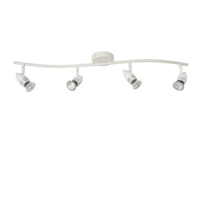 Lucide Caro-Led Modern Ceiling Spotlight Bar - LED - GU10 - 4x5W 2700K - White