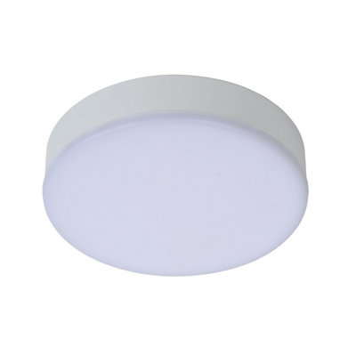 Lucide Ceres-Led Modern Flush Ceiling Light Bathroom 21.5cm- LED Dim. - 1x30W 3000K - IP44 - White