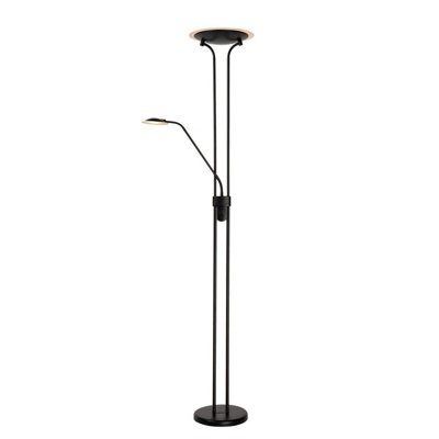 Lucide Champion-Led Modern Floor Reading Lamp - LED Dim. - 3000K - Black