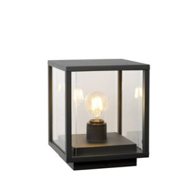 Lucide Claire Vintage Pedestal Light Outdoor - 1xE27 - IP54 - Anthracite