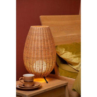 Lucide Colin Cottage Table Lamp 30cm - 1xG9 - Light Wood
