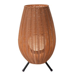 Lucide Colin Ip44 Cottage 22cm Table Lamp Outdoor - LED - 1x3W 3000K - IP44 - Light Wood