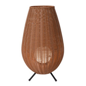 Lucide Colin Ip44 Cottage 30cm Table Lamp Outdoor - LED - 1x3W 3000K - IP44 - Light Wood