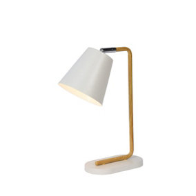 Lucide Cona Scandinavian Table Lamp - 1xE14 - White