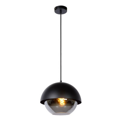 Lucide Cooper Modern Pendant Light 30cm - 1xE27 - Black