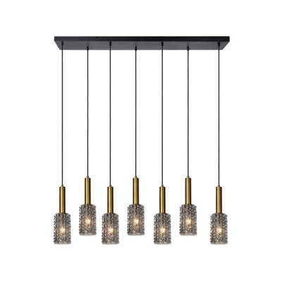 Lucide Coralie Classic Bar Pendant Light - 7xE27 - Matt Gold, Brass