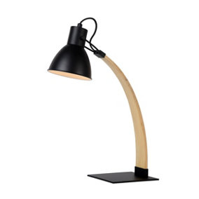 Lucide Curf Scandinavian Desk Lamp - 1xE27 - Black