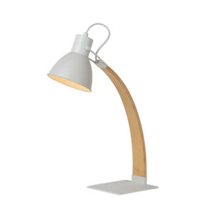 Lucide Curf Scandinavian Desk Lamp - 1xE27 - White