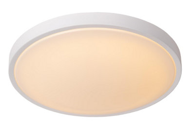 Lucide Dasher Modern Flush ceiling light Bathroom 41cm - LED - 1x24W 2700K - IP44 - Black