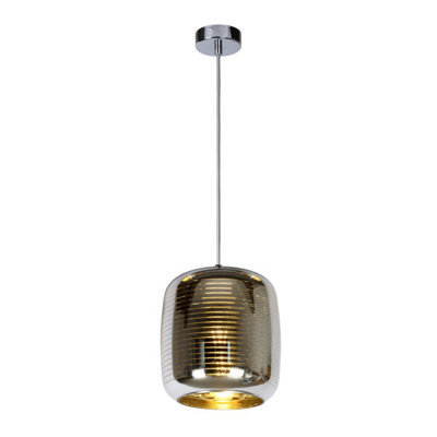 Lucide Eryn Modern Pendant Light 20cm - 1xE27 - Chrome