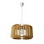 Lucide Etta Scandinavian Pendant Light 39cm - 1xE27 - Light Wood