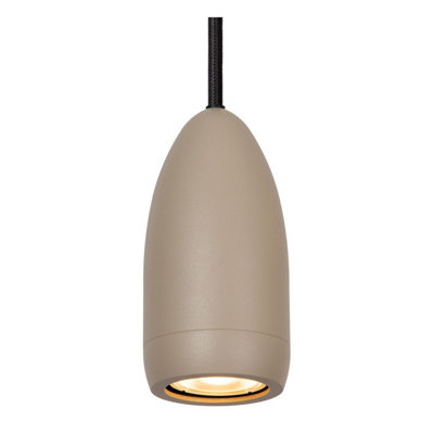 Lucide Evora Modern Pendant light 10cm - 1xGU10 - Taupe