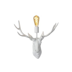 Lucide Extravaganza Caribou Cottage Wall Light - 1xE27 - White