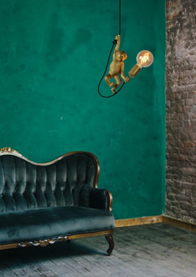 Lucide Extravaganza Chimp Ceiling Pendant Light Black / Gold