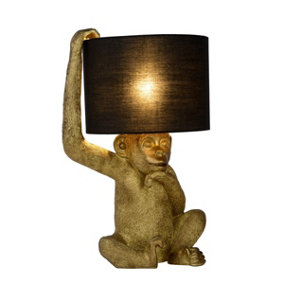 Lucide Extravaganza Chimp Retro Table Lamp 30cm - 1xE14 - Black