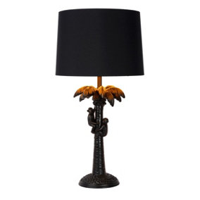 Lucide Extravaganza Coconut Retro Table Lamp 30.5cm- 1xE27 - Black