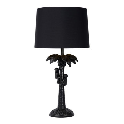 Lucide Extravaganza Coconut Retro Table Lamp 30.5cm- 1xE27 - Black