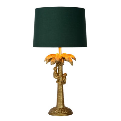 Lucide Extravaganza Coconut Retro Table Lamp 30.5cm- 1xE27 - Matt Gold, Brass