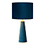 Lucide Extravaganza Velvet Retro Table Lamp 25cm - 1xE27 - Turquoise