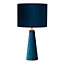 Lucide Extravaganza Velvet Retro Table Lamp 25cm - 1xE27 - Turquoise