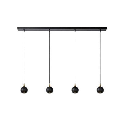 Lucide Favori Modern Bar Pendant Light - 4xGU10 - Black