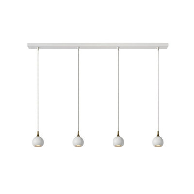 Lucide Favori Modern Bar Pendant Light - 4xGU10 - White