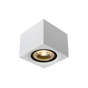 Lucide Fedler Modern Surface Mounted Ceiling Spotlight - LED Dim to warm - GU10 - 1x12W 2200K/3000K - White