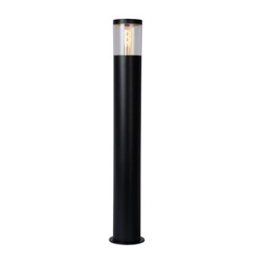 Lucide Fedor Modern Tall Bollard Light Outdoor - 1xE27 - IP44 - Black