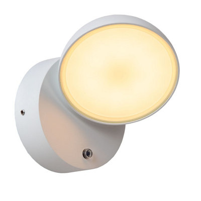 Lucide FINN - Day/Night Sensor Wall light Outdoor - LED - 1x12W 3000K - IP54 - White