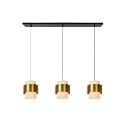 Lucide Firmin Classic Bar Pendant Light - 3xE27 - Matt Gold, Brass