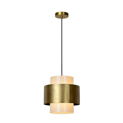 Lucide Firmin Classic Pendant Light 30cm - 1xE27 - Matt Gold, Brass