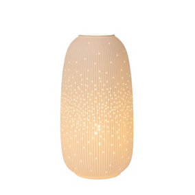 Lucide Flores Retro Table Lamp 17.5cm- 1xE14 - White