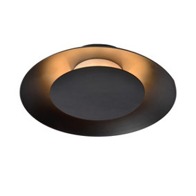 Lucide Foskal Modern Flush Ceiling Light 21.5cm- LED - 1x6W 2700K - Black