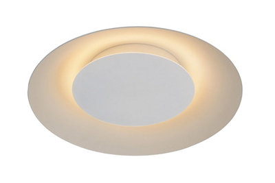 Lucide Foskal Modern Flush Ceiling Light 34.5cm- LED - 1x12W 2700K - White
