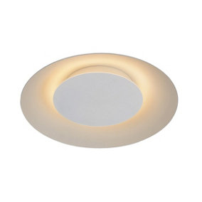Lucide Foskal Modern Flush Ceiling Light 34.5cm- LED - 1x12W 2700K - White