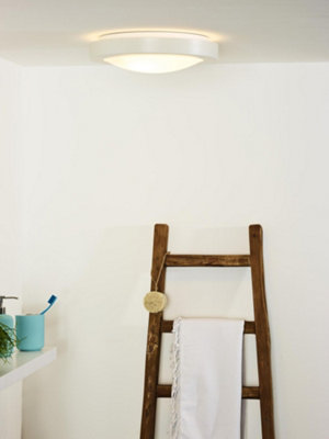 BRICE-LED - Flush Ceiling Light Bathroom - 18 Cm - LED Dim. - 1x12W 3000K - IP44 - White - View #5