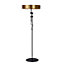 Lucide Giada Modern Floor Lamp 45cm - 2xE27 - Matt Gold, Brass