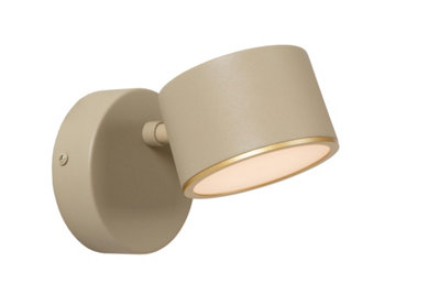 Lucide Gian Wall light - LED Dim. 2700K - Taupe