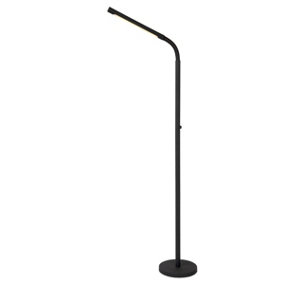 Lucide Gilly Classic Floor Reading Lamp - LED Dim. - 1x3W 2700K - Black