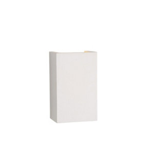 Lucide Gipsy Modern Rectangle Plaster Wall Light - 1xG9 - White